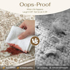 2x8 Washable Neutral Runner Rug Brown Vintage Hallway Kitchen Carpet Non-Slip - Image 5
