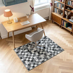 Terrug Black and White Checkered Rug - Image 3