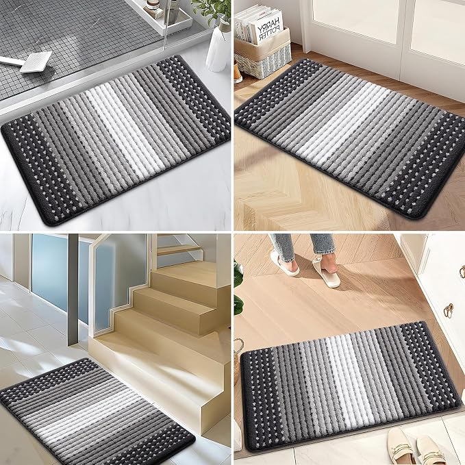 Kitinjoy Indoor Outdoor Door Mat, 48x32 Non-Slip Absorbent Dirt Trapper - Image 6