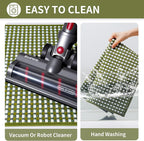 YDKGL Kitchen Rugs Non Slip Washable, Rubber Backing Soft Chenille Braided - Image 7