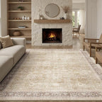 DCX Beige and Taupe 8x10 Rug, Kid & Pet Friendly - Image 2