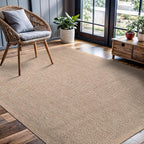 CAMILSON Easy Jute Rug 6x9, Indoor Outdoor Natural Color Fiber Area Rugs - Image 8