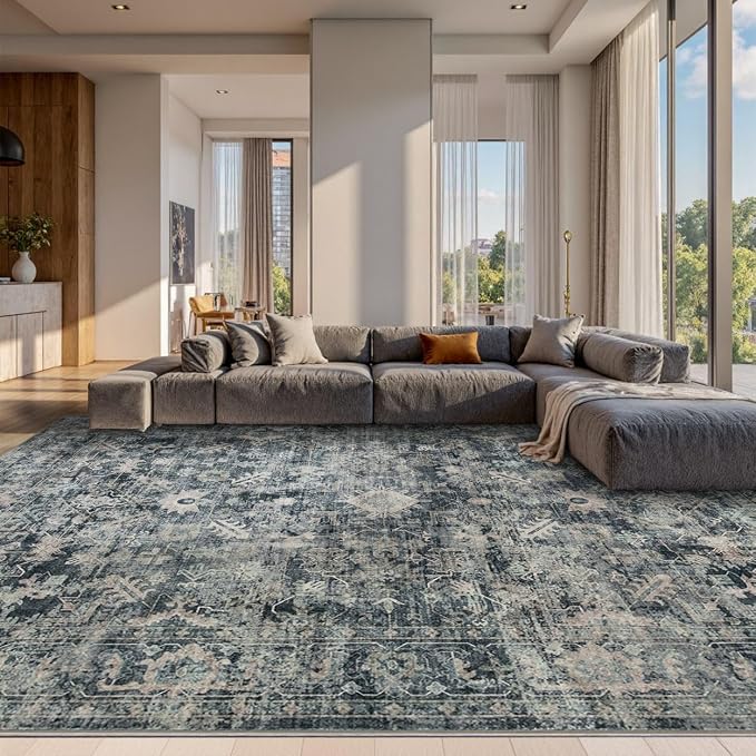 Rugxara 10x14 Area Rugs for Living Room Bedroom, Large Washable Rug, Non Slip & - Image 4