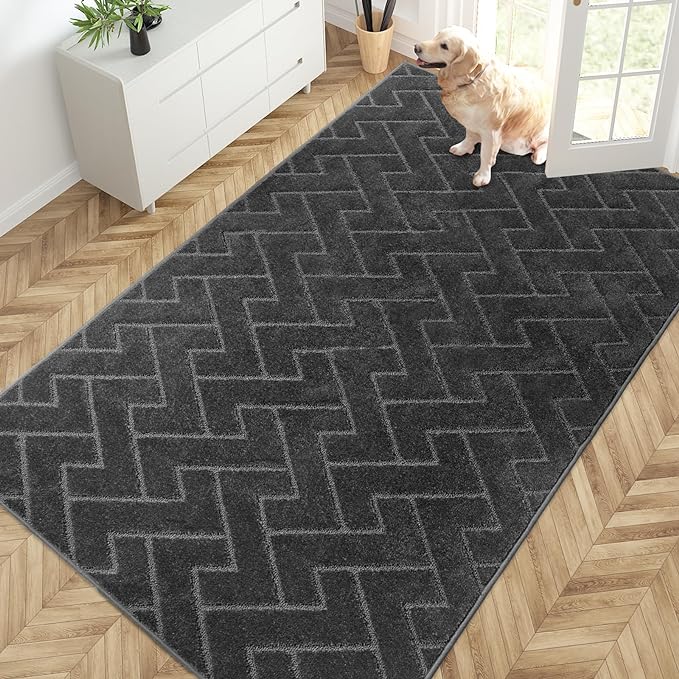 PURRUGS Easy Care Area Rug 4.5ft x 7ft, Non-Slip Machine Washable Door Mat by PURRUGS