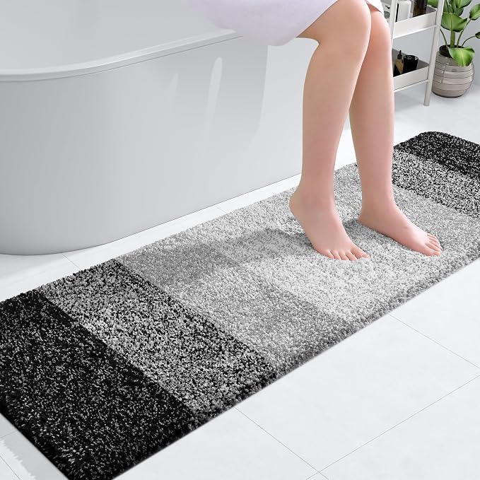 OLANLY Bathroom Runner Rugs Mat 59x17, Extra Soft Absorbent Microfiber Bath Rugs by OLANLY