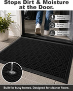 Mibao Front Door Mat Outdoor Entrance, Waterproof Dirt Trapper Doormat - Image 4