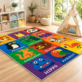 Kids Rug 4x6 Animal Alphabet Play Mat Educational Learning Area Rug Soft by VSIWB