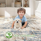 4x6 Rug Washable Area Rugs: Abstract Modern Soft Stain Resistant Indoor Floor - Image 7