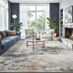 Toneed Abstract Area Rug 8x10 Modern Washable Rug Soft Non Slip Rug Low Pile - Image 4