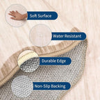 GarveeHome Scalloped Round Rugs 5Ft Washable Area Rug - Image 5