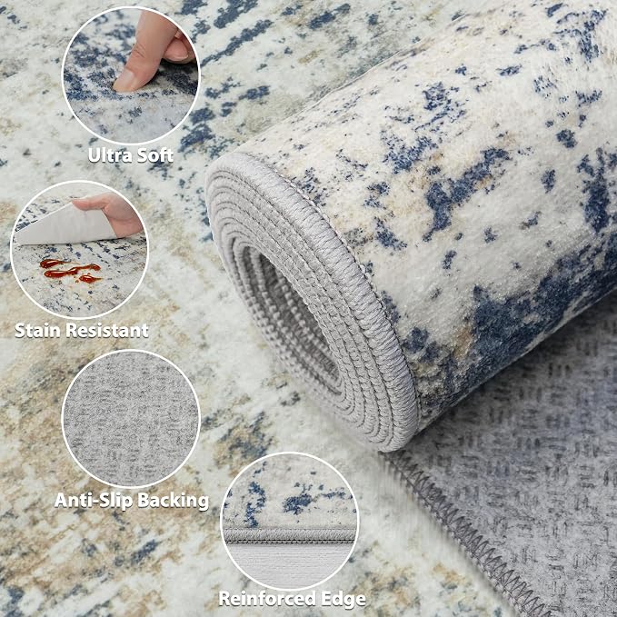 Area Rug Living Room Rugs: 5x7 Washable Rug - Image 7