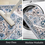 HEBE Farmhouse Kitchen Rugs Sets of 3 Non Slip Washable Boho Kitchen Rugs and - Image 4