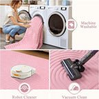 Pauwer Pink Area Rug for Girls Bedroom 4ft Soft Fluffy Non Slip Machine - Image 6