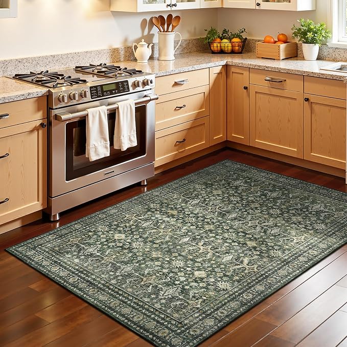 Lofus 2x5 Area Rug for Hallways, Low Pile Soft Carpet Runner for Kitchen - Image 4