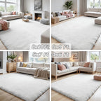 8x10 Area Rugs for Living Room:Ultra Soft Fluffy Shag White Rugs for Bedroom - Image 7