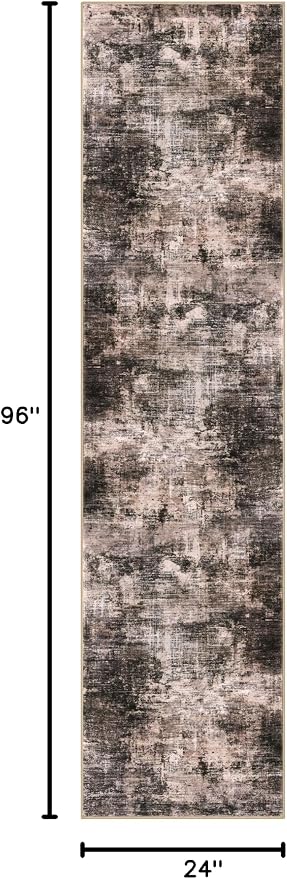 IOHOUZE Abstract Runner Rug 2x8 Ft Washable Runners - Image 2
