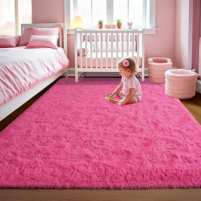LOCHAS Ultra Soft Indoor Modern Area Rugs Fluffy Living Room Carpets by LOCHAS