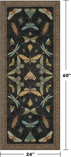 2x5 Black Washable Kitchen Runner Rugs Non Skid Washable - Image 2