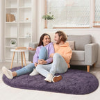 LOCHAS Bedroom Rug 2.6' x 5.3', Soft Oval Throw Rugs Carpet - Image 4