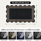 Scalloped Easy Jute 3x5 Outdoor Rug, Washable Rugs - Image 2