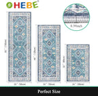 HEBE Boho Kitchen Rug Sets 3 Piece - Image 2