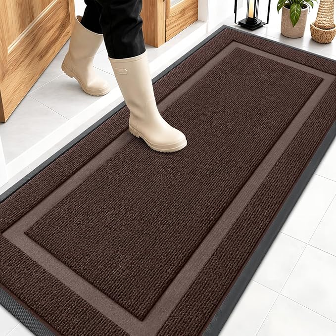 OLANLY Front Door Mat Indoor Outdoor Entrance, Waterproof All-Season, by OLANLY