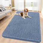 Smiry Dog Door Mat for Muddy Paws 59x35, Absorbent Dirt Trapper, Non-Slip by Smiry