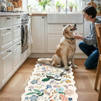 Washable 2x4 Entryway Area Rugs: Vintage Water Resistant Kitchen Rug Non-Slip - Image 4