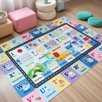 Kids ABC Rug for Playroom, Classroom Alphabet Area Carpet Playmat, Washable by SXHYSM