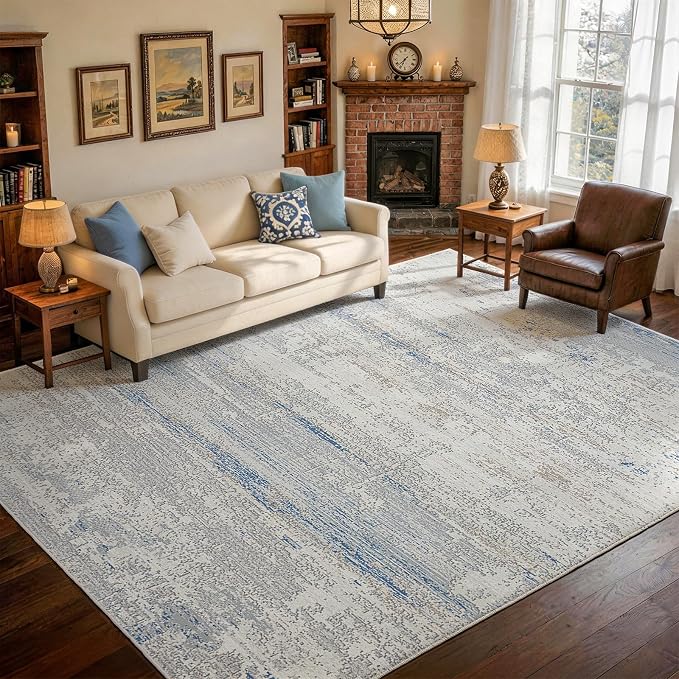 Washable Rugs 9x12 Area Rug for Living Room- Modern Abstract Rugs for Bedroom - Image 5