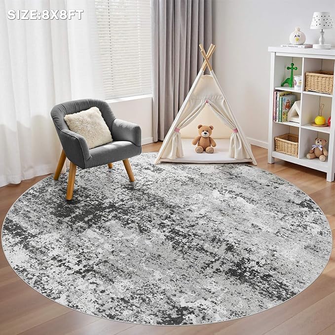 8ft Round Area Rug - Image 8