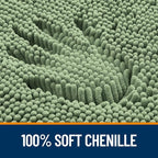 OLANLY Toilet Rugs U-Shaped 24x24, Extra Soft Absorbent Chenille Contour - Image 3