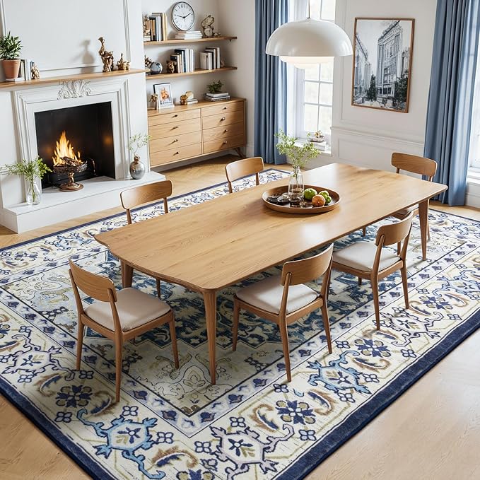 Lessymo 8 x 10 Area Rugs for Living Room, Machine Washable Area Rugs Boho Faux - Image 3