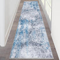 HEBE Hallway Runner Rug 2'x8' Washable Vintage Distressed Area Rugs Non Slip by HEBE
