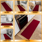 Ottomanson Hallway Runner Rug 1'10" x 6' Non Slip Solid Area Rugs Easy to Clean - Image 3