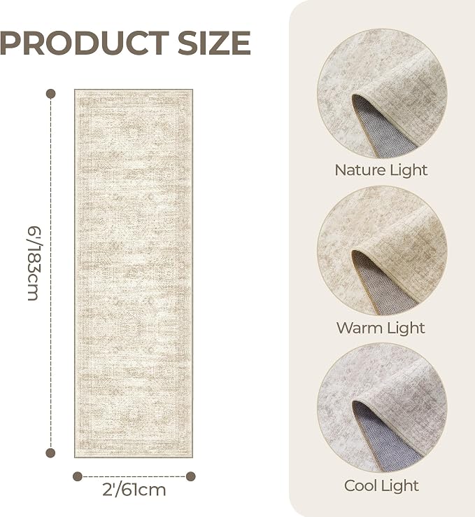 Washable Runner Rugs for Bedroom - Image 2