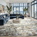 Toneed Abstract Area Rug Modern Washable Rug Soft Non Slip Rug Low Pile by Toneed