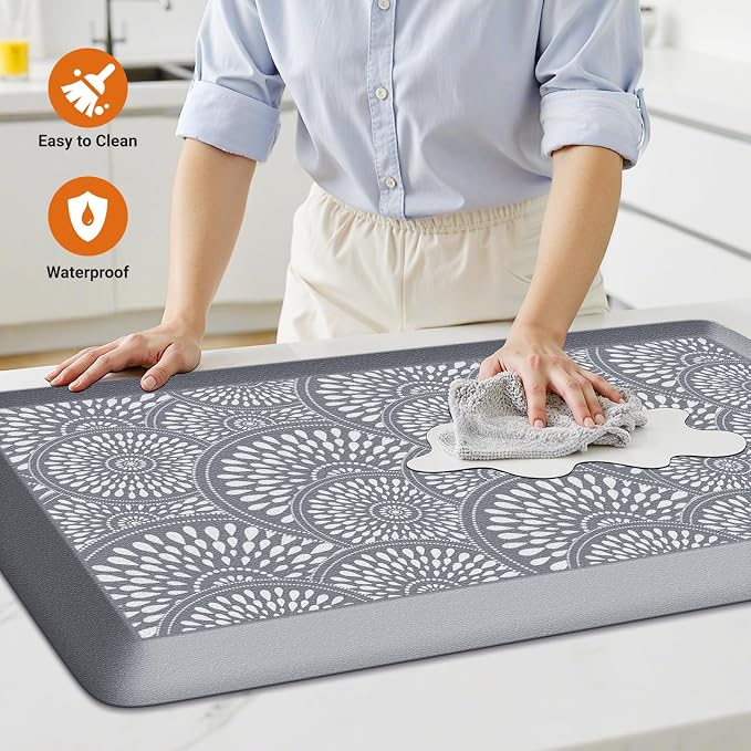 Mattitude 4/5 Inch Kitchen Mat, 17.3x39in Heavy Duty Ergonomic Comfort Foam - Image 3