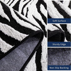 YIHOUSE 8x10 Ft Zebra Area Rugs, Abstract Modern Washable Black and White - Image 5
