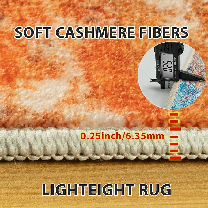 6x9 Area Rugs for Living Room Rug Washable: Abstract Rug for Dining Room - Image 6