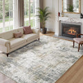 Area Rugs 9x12 Living Room, Large Soft Washable Abstract Neutral Bedroom Rug by Carpelux