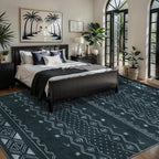 SERISSA 5x7 Area Rugs for Living Room, Washable Non-Slip Grey Boho Rug - Image 2