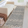 KUTA Moroccan Washable Hallway Runner Rug, 2x6 Non-Slip Vintage Light Brown by KUTA