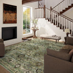 Washable Area Rugs for Living Room: 9x12 Rug Boho Vintage Rugs Stain Resistant - Image 2