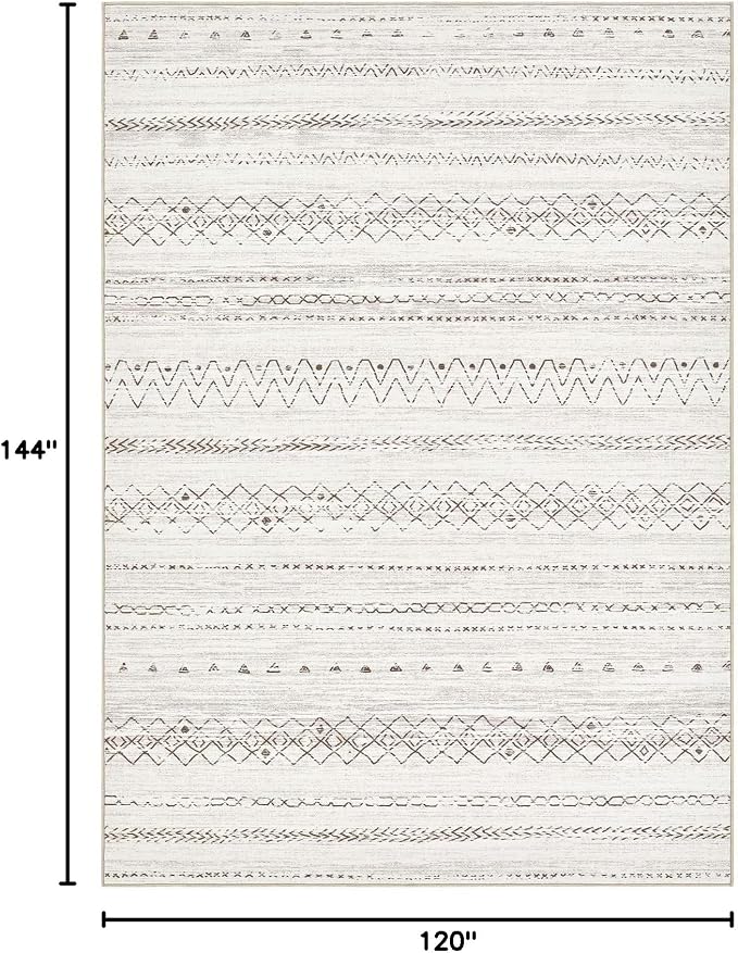 cotiled 10x12 Area Rugs Living Room Rug: Washable Boho Rugs - Image 2