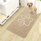 OLANLY Dog Door Mat for Muddy Paws 40x24, Paw Print Design, Absorbs Moisture by OLANLY