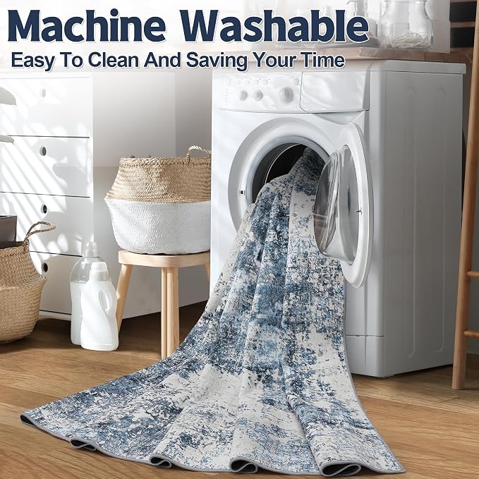 8x10 Area Rug for Living Room Bedroom: Large Washable Rug - Image 6