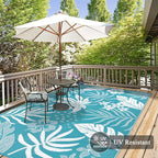 Pauwer Waterproof Outdoor Rug 5x8, Reversible Plastic Straw Patio Camping Rug - Image 4