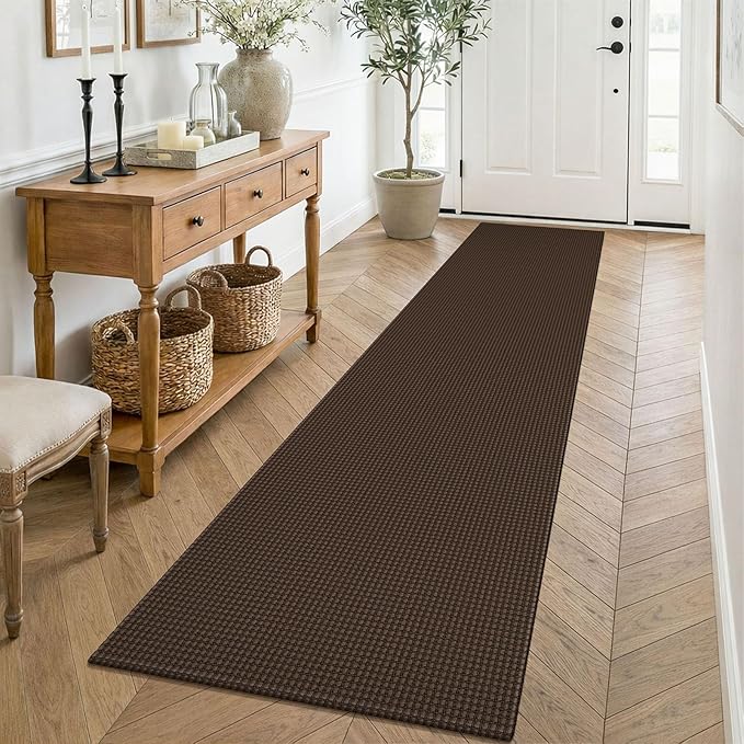 KOZYFLY Cotton Runners for Hallway 2x8, Washable Runner Rug, Woven Non Slip by KOZYFLY
