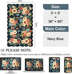 DUKINO 3x5 Area Rug, Floral Non-Slip Indoor Washable Rug - Image 2